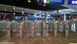 These scanners form part of a barrier that requires you to tap ON to enter and tap OFF to exit.